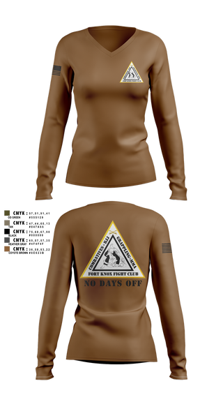 Womens Long Sleeve Vneck Shirt, 100th Training Division, Army, Teamtime, Team time, sublimation, custom sports apparel, team uniforms, spirit wear, spiritwear, sports uniforms, custom shirts, team store, custom team store, fundraiser sports, apparel fundraiser
