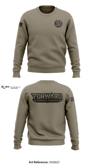 Crew Neck Sweatshirt, E.Co 250th BSB, Army, Teamtime, Team time, sublimation, custom sports apparel, team uniforms, spirit wear, spiritwear, sports uniforms, custom shirts, team store, custom team store, fundraiser sports, apparel fundraiser