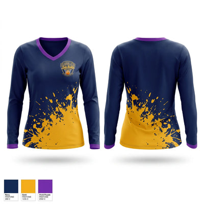 Cloudland Women's Long Sleeve V-neck Shirt - 1