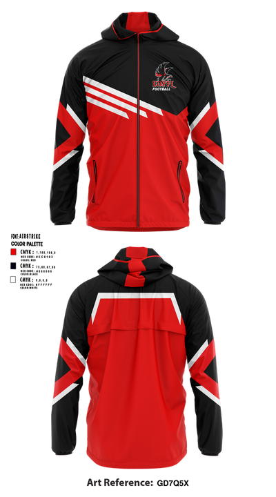 Carteret-Onslow Youth Football & Cheer League (COYFL) Falcons 65584238 Windbreaker - 1