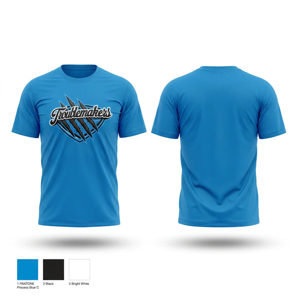 Short Sleeve Performance Shirt, Troublemakers, Baseball, Teamtime, Team time, sublimation, custom sports apparel, team uniforms, spirit wear, spiritwear, sports uniforms, custom shirts, team store, custom team store, fundraiser sports, apparel fundraiser