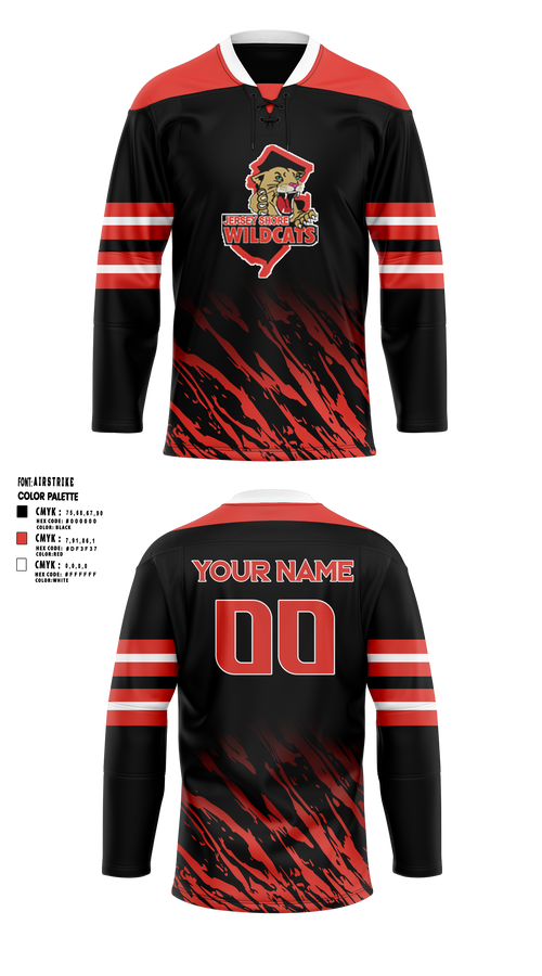 Hockey Jersey, Wildcats, Ice Hockey, Teamtime, Team time, sublimation, custom sports apparel, team uniforms, spirit wear, spiritwear, sports uniforms, custom shirts, team store, custom team store, fundraiser sports, apparel fundraiser