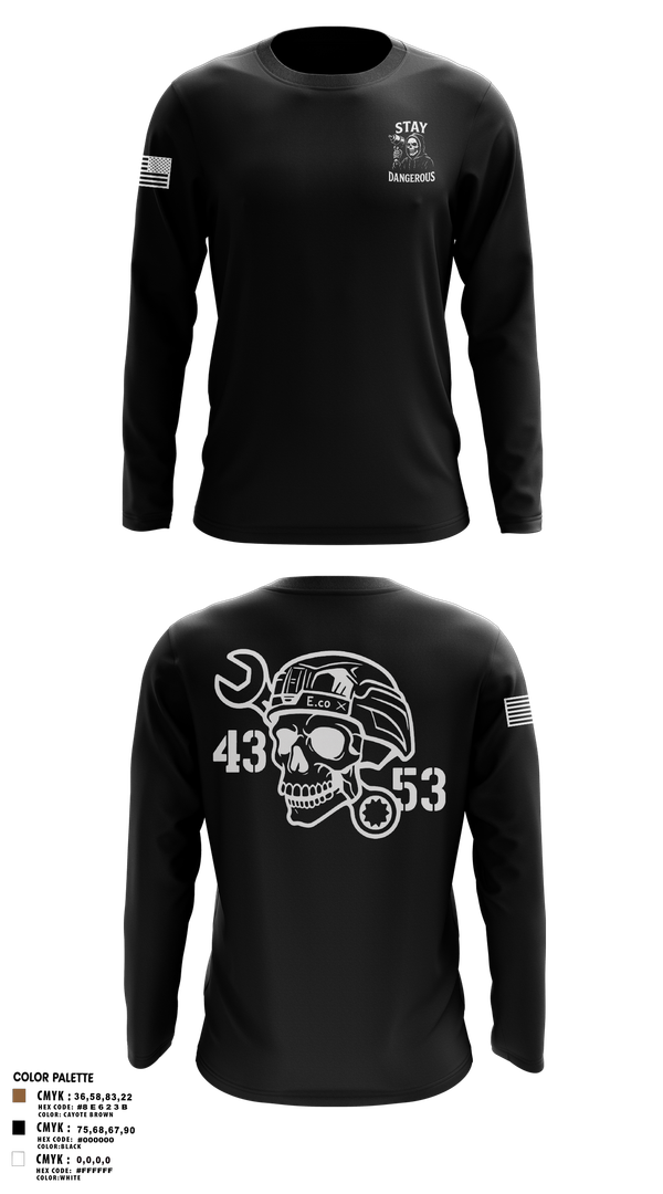 Long Sleeve Performance Shirt, 4-3 AHB, , Teamtime, Team time, sublimation, custom sports apparel, team uniforms, spirit wear, spiritwear, sports uniforms, custom shirts, team store, custom team store, fundraiser sports, apparel fundraiser