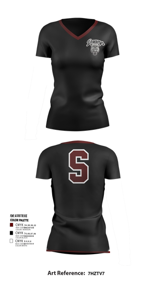 Womens Short Sleeve Vneck Shirt, Sobrato HS Bulldogs, , Teamtime, Team time, sublimation, custom sports apparel, team uniforms, spirit wear, spiritwear, sports uniforms, custom shirts, team store, custom team store, fundraiser sports, apparel fundraiser