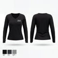 Bearcat Battalion 52068495 Women's Long Sleeve V-neck Shirt - 1