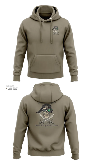 Hoodie, 1st Platoon Jolly Rodgers, Army, Teamtime, Team time, sublimation, custom sports apparel, team uniforms, spirit wear, spiritwear, sports uniforms, custom shirts, team store, custom team store, fundraiser sports, apparel fundraiser
