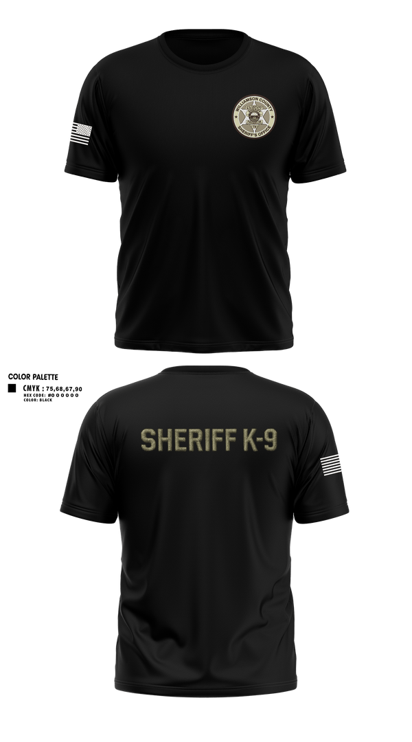 Old School Cotton Feel Shirt, Williamson County K-9 Unit, Police, Teamtime, Team time, sublimation, custom sports apparel, team uniforms, spirit wear, spiritwear, sports uniforms, custom shirts, team store, custom team store, fundraiser sports, apparel fundraiser