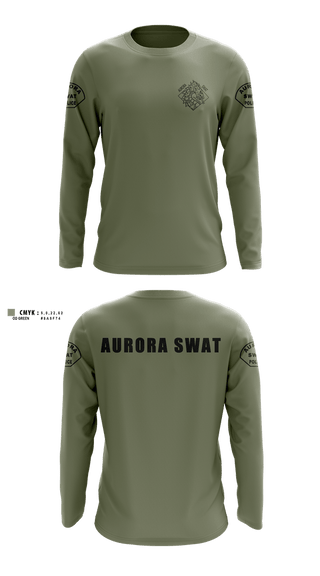 Long Sleeve Performance Shirt, Aurora SWAT, Police, Teamtime, Team time, sublimation, custom sports apparel, team uniforms, spirit wear, spiritwear, sports uniforms, custom shirts, team store, custom team store, fundraiser sports, apparel fundraiser