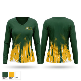 Womens Long Sleeve Vneck Shirt, Bethel Bruins, , Teamtime, Team time, sublimation, custom sports apparel, team uniforms, spirit wear, spiritwear, sports uniforms, custom shirts, team store, custom team store, fundraiser sports, apparel fundraiser
