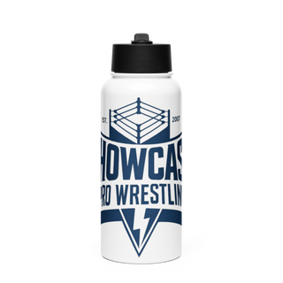 Showcase Pro Wrestling Stainless Steel Water Bottle with a Straw Lid