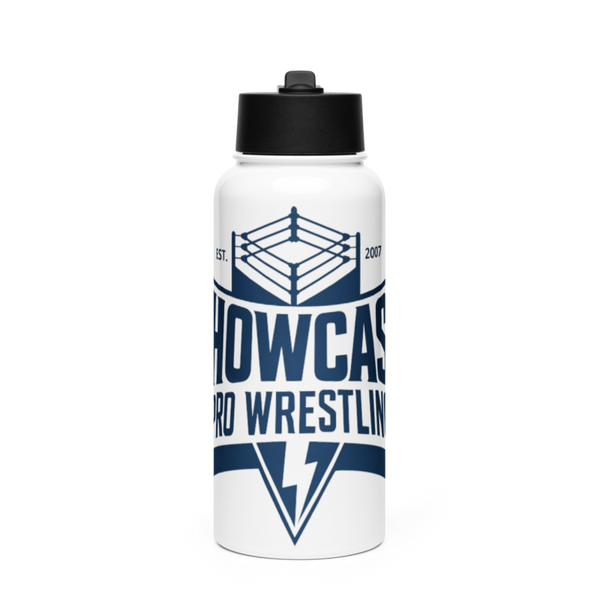Showcase Pro Wrestling Stainless Steel Water Bottle with a Straw Lid