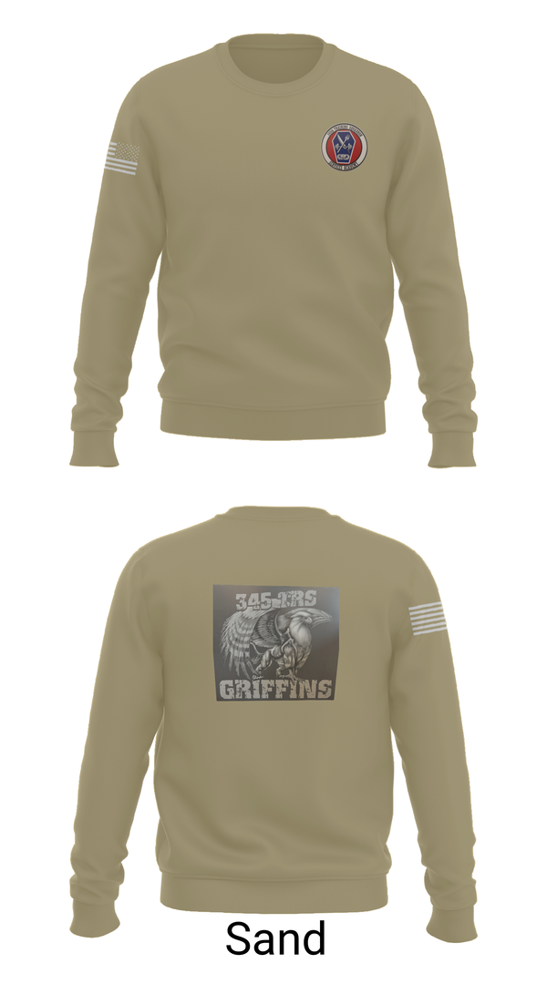 Crew Neck Sweatshirt, 345th TRS, , Teamtime, Team time, sublimation, custom sports apparel, team uniforms, spirit wear, spiritwear, sports uniforms, custom shirts, team store, custom team store, fundraiser sports, apparel fundraiser