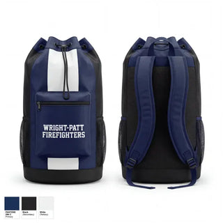 Gear Bag, Wright-Patt Firefighters, Fire Department, Teamtime, Team time, sublimation, custom sports apparel, team uniforms, spirit wear, spiritwear, sports uniforms, custom shirts, team store, custom team store, fundraiser sports, apparel fundraiser