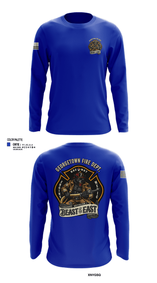 Long Sleeve Performance Shirt, Georgetown Fire Station 7, Fire Department, Teamtime, Team time, sublimation, custom sports apparel, team uniforms, spirit wear, spiritwear, sports uniforms, custom shirts, team store, custom team store, fundraiser sports, apparel fundraiser