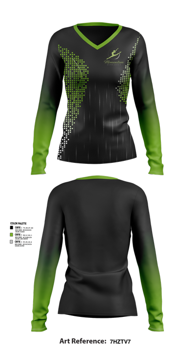 Momentum Gymnastics 76480317 Women's Long Sleeve V-neck Shirt - 41