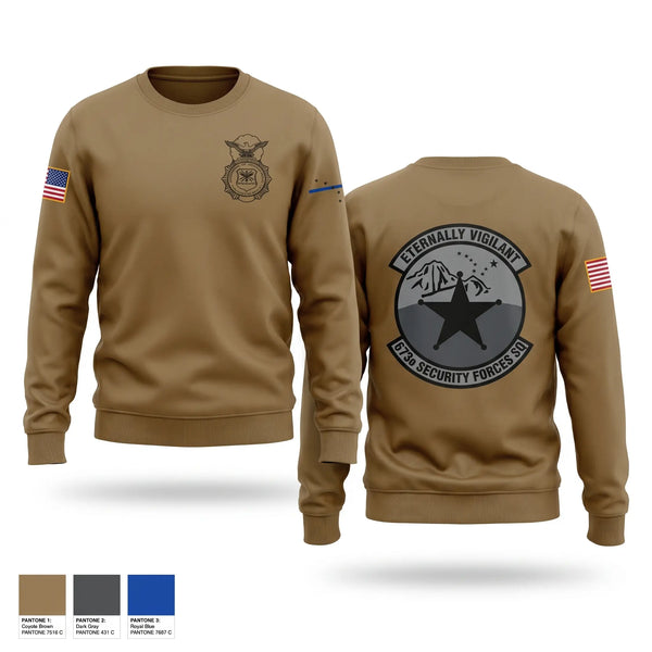 Crew Neck Sweatshirt, 673d Security Forces Squadron, Air Force, Teamtime, Team time, sublimation, custom sports apparel, team uniforms, spirit wear, spiritwear, sports uniforms, custom shirts, team store, custom team store, fundraiser sports, apparel fundraiser