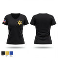 Plumas County Sheriffs Employee's Association 1907495 Women's Short Sleeve V-neck Shirt - 1