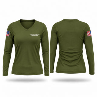 Womens Long Sleeve Vneck Shirt, Glenn County Special Response Team, Police, Teamtime, Team time, sublimation, custom sports apparel, team uniforms, spirit wear, spiritwear, sports uniforms, custom shirts, team store, custom team store, fundraiser sports, apparel fundraiser