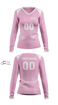 Living Word Academy Volleyball 38101646 Women's Long Sleeve V-neck Shirt - 11