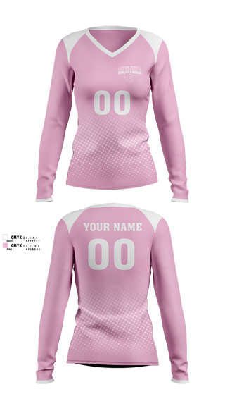 Womens Long Sleeve Vneck Shirt, Living Word Academy Volleyball, Women's Volleyball, Teamtime, Team time, sublimation, custom sports apparel, team uniforms, spirit wear, spiritwear, sports uniforms, custom shirts, team store, custom team store, fundraiser sports, apparel fundraiser
