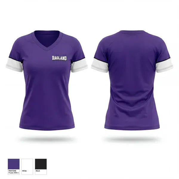 Womens Short Sleeve Vneck Shirt, Ragland 12u, Baseball, Teamtime, Team time, sublimation, custom sports apparel, team uniforms, spirit wear, spiritwear, sports uniforms, custom shirts, team store, custom team store, fundraiser sports, apparel fundraiser