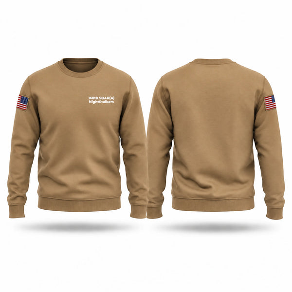 Crew Neck Sweatshirt, 160th SOAR(A) NightStalkers, Army, Teamtime, Team time, sublimation, custom sports apparel, team uniforms, spirit wear, spiritwear, sports uniforms, custom shirts, team store, custom team store, fundraiser sports, apparel fundraiser