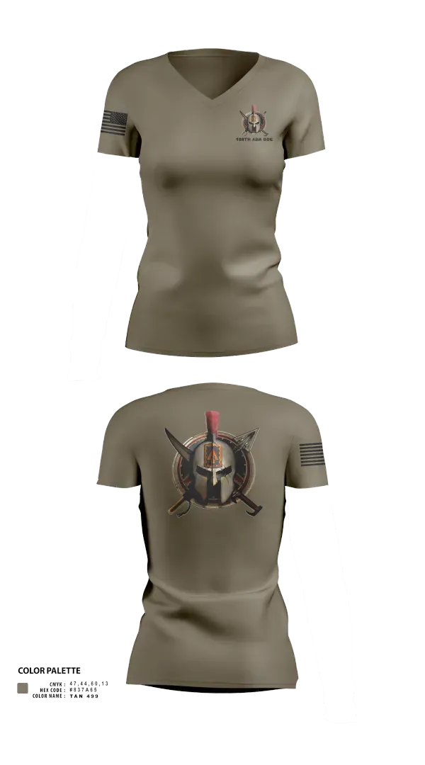 Womens Short Sleeve Vneck Shirt, 108th Air Defense Artillery Brigade, Army, Teamtime, Team time, sublimation, custom sports apparel, team uniforms, spirit wear, spiritwear, sports uniforms, custom shirts, team store, custom team store, fundraiser sports, apparel fundraiser