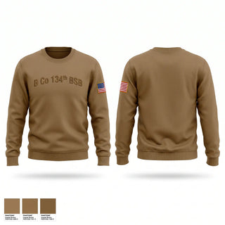 Crew Neck Sweatshirt, B Co 134th BSB, Army, Teamtime, Team time, sublimation, custom sports apparel, team uniforms, spirit wear, spiritwear, sports uniforms, custom shirts, team store, custom team store, fundraiser sports, apparel fundraiser