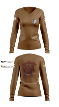 7236 Medical Support Unit 23700208 Women's Long Sleeve V-neck Shirt - 2