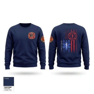 Crew Neck Sweatshirt, Farmersville fire/ EMS, Fire Department, Teamtime, Team time, sublimation, custom sports apparel, team uniforms, spirit wear, spiritwear, sports uniforms, custom shirts, team store, custom team store, fundraiser sports, apparel fundraiser