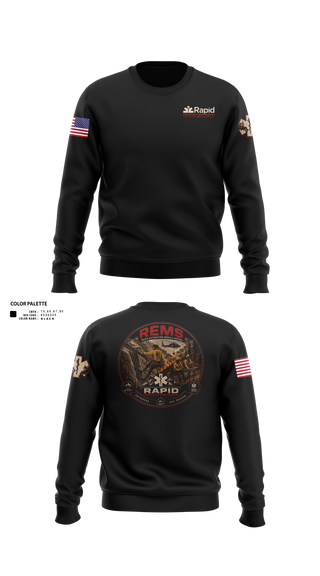 Crew Neck Sweatshirt, Rapid Emergency Management, EMS/EMT, Teamtime, Team time, sublimation, custom sports apparel, team uniforms, spirit wear, spiritwear, sports uniforms, custom shirts, team store, custom team store, fundraiser sports, apparel fundraiser