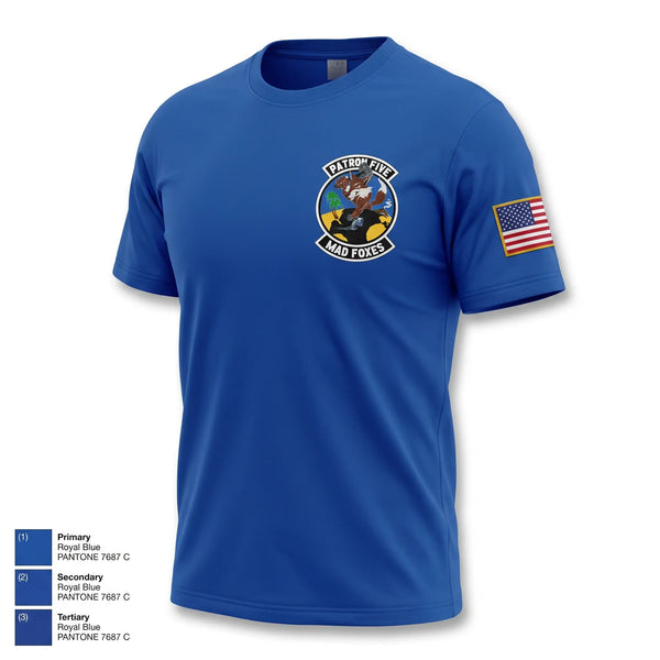 Old School Cotton Feel Shirt, VP-5 Mad Foxes, Navy, Teamtime, Team time, sublimation, custom sports apparel, team uniforms, spirit wear, spiritwear, sports uniforms, custom shirts, team store, custom team store, fundraiser sports, apparel fundraiser
