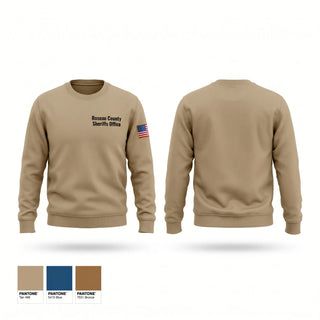Crew Neck Sweatshirt, Roseau County Sheriff’s Office, Police, Teamtime, Team time, sublimation, custom sports apparel, team uniforms, spirit wear, spiritwear, sports uniforms, custom shirts, team store, custom team store, fundraiser sports, apparel fundraiser