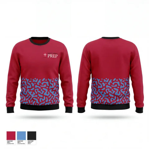 Crew Neck Sweatshirt, Saint John's Preparatory School Track & Field, Track & Field, Teamtime, Team time, sublimation, custom sports apparel, team uniforms, spirit wear, spiritwear, sports uniforms, custom shirts, team store, custom team store, fundraiser sports, apparel fundraiser