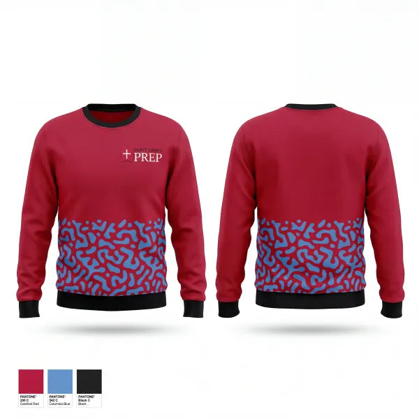 Crew Neck Sweatshirt, Saint John's Preparatory School Track & Field, Track & Field, Teamtime, Team time, sublimation, custom sports apparel, team uniforms, spirit wear, spiritwear, sports uniforms, custom shirts, team store, custom team store, fundraiser sports, apparel fundraiser
