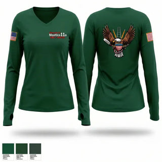 Womens Long Sleeve Vneck Shirt, Albemarle County Fire Rescue, Fire Department, Teamtime, Team time, sublimation, custom sports apparel, team uniforms, spirit wear, spiritwear, sports uniforms, custom shirts, team store, custom team store, fundraiser sports, apparel fundraiser