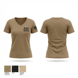 Womens Short Sleeve Vneck Shirt, ASC Mafia, Army, Teamtime, Team time, sublimation, custom sports apparel, team uniforms, spirit wear, spiritwear, sports uniforms, custom shirts, team store, custom team store, fundraiser sports, apparel fundraiser
