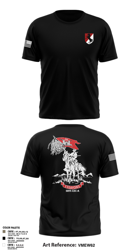 Short Sleeve Performance Shirt, 58th CEC-A, Army, Teamtime, Team time, sublimation, custom sports apparel, team uniforms, spirit wear, spiritwear, sports uniforms, custom shirts, team store, custom team store, fundraiser sports, apparel fundraiser
