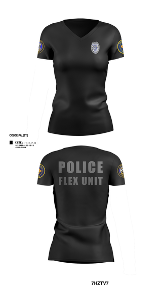 Womens Short Sleeve Vneck Shirt, Hendersonville FLEX Team, Police, Teamtime, Team time, sublimation, custom sports apparel, team uniforms, spirit wear, spiritwear, sports uniforms, custom shirts, team store, custom team store, fundraiser sports, apparel fundraiser