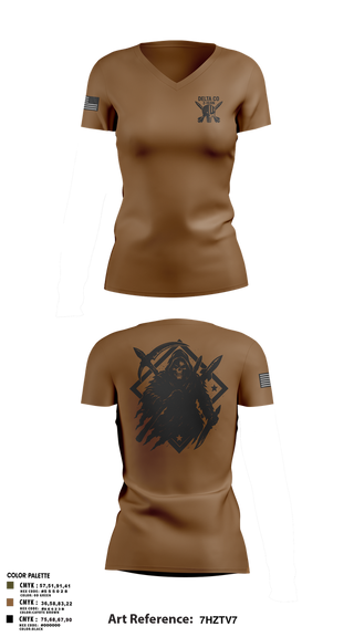 Womens Short Sleeve Vneck Shirt, , National Guard, Teamtime, Team time, sublimation, custom sports apparel, team uniforms, spirit wear, spiritwear, sports uniforms, custom shirts, team store, custom team store, fundraiser sports, apparel fundraiser