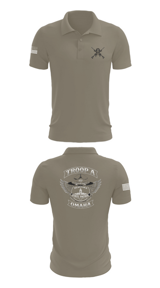 Short Sleeve Performance Polo, Troop A, Police, Teamtime, Team time, sublimation, custom sports apparel, team uniforms, spirit wear, spiritwear, sports uniforms, custom shirts, team store, custom team store, fundraiser sports, apparel fundraiser