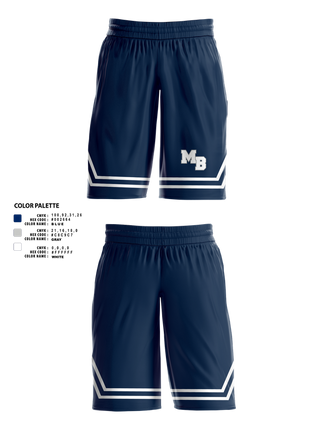 Womens Basketball Shorts, MB EAGLES Women's Basketball, Women's Basketball, Teamtime, Team time, sublimation, custom sports apparel, team uniforms, spirit wear, spiritwear, sports uniforms, custom shirts, team store, custom team store, fundraiser sports, apparel fundraiser