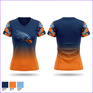 Womens Short Sleeve Vneck Shirt, Herbert Akins Road Middle School, Track & Field, Teamtime, Team time, sublimation, custom sports apparel, team uniforms, spirit wear, spiritwear, sports uniforms, custom shirts, team store, custom team store, fundraiser sports, apparel fundraiser