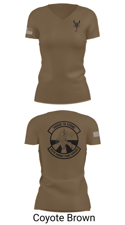 612 Combat Plans Division 33467632 Women's Short Sleeve V-neck Shirt - 8