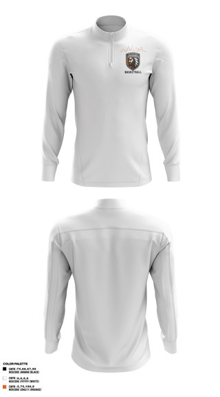 Quarter Zip Jacket, The Philadelphia Tomahawks, Men's Basketball, Teamtime, Team time, sublimation, custom sports apparel, team uniforms, spirit wear, spiritwear, sports uniforms, custom shirts, team store, custom team store, fundraiser sports, apparel fundraiser