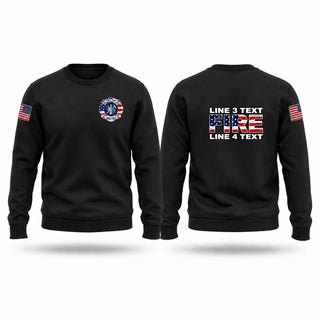 Crew Neck Sweatshirt, San Jose Fire & Rescue, Fire Department, Teamtime, Team time, sublimation, custom sports apparel, team uniforms, spirit wear, spiritwear, sports uniforms, custom shirts, team store, custom team store, fundraiser sports, apparel fundraiser