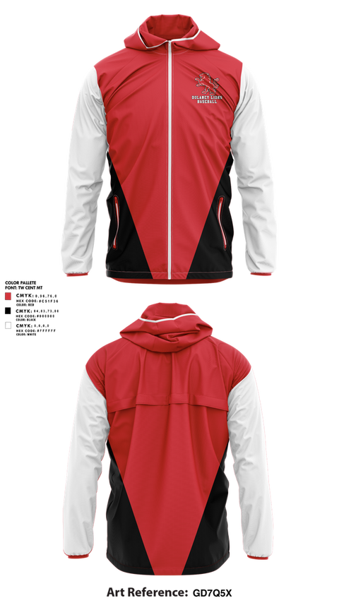 Windbreaker, Dulaney Lions Baseball, Baseball, Teamtime, Team time, sublimation, custom sports apparel, team uniforms, spirit wear, spiritwear, sports uniforms, custom shirts, team store, custom team store, fundraiser sports, apparel fundraiser