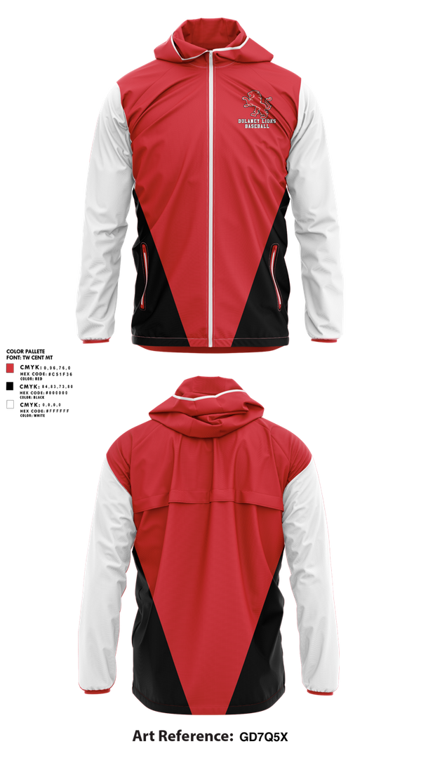 Windbreaker, Dulaney Lions Baseball, Baseball, Teamtime, Team time, sublimation, custom sports apparel, team uniforms, spirit wear, spiritwear, sports uniforms, custom shirts, team store, custom team store, fundraiser sports, apparel fundraiser