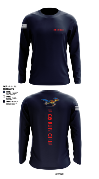 Long Sleeve Performance Shirt, Blackfoot Company Run Club, Army, Teamtime, Team time, sublimation, custom sports apparel, team uniforms, spirit wear, spiritwear, sports uniforms, custom shirts, team store, custom team store, fundraiser sports, apparel fundraiser