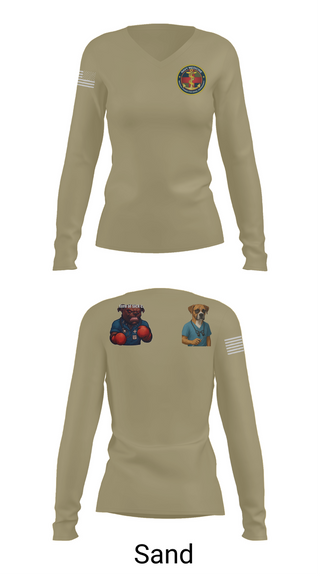 Womens Long Sleeve Vneck Shirt, USS Boxer, , Teamtime, Team time, sublimation, custom sports apparel, team uniforms, spirit wear, spiritwear, sports uniforms, custom shirts, team store, custom team store, fundraiser sports, apparel fundraiser